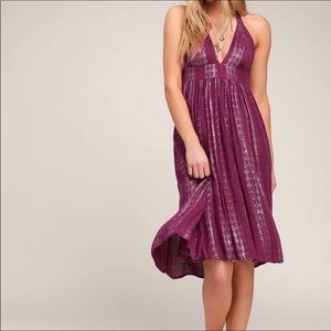 Sexy Lulus Magenda Striped Halter Midi dress 😍
